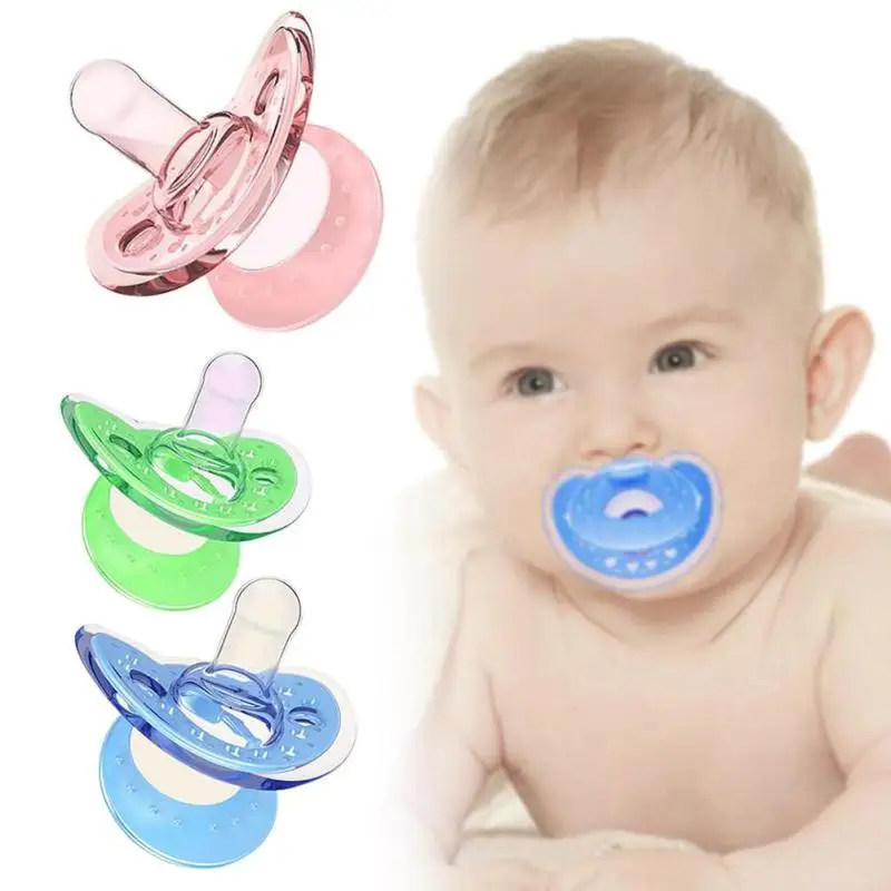 2pcs Baby Pacifier Safe Silicone Nipple Teether Soother Toddler Pacy