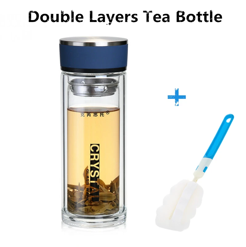 320ml Business Double Wall Transparent Glass Thermal Insulated Tea