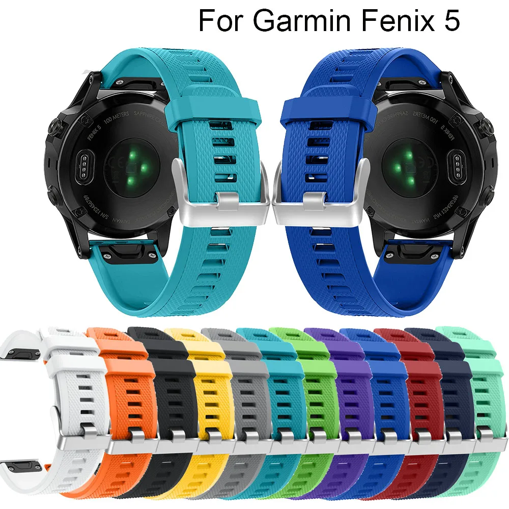 

13color Soft Silicone Replacement wristband Watch Band bracelet strap for Garmin Fenix 6 5 Plus SmartWatch 22mm wrist band strap