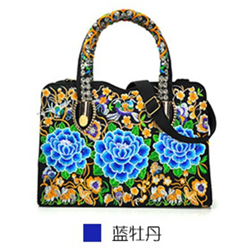 Фото Embroidery portable diagonal dual-use bag Yunnan double-sided flower embroidery European and American style female | Багаж и сумки