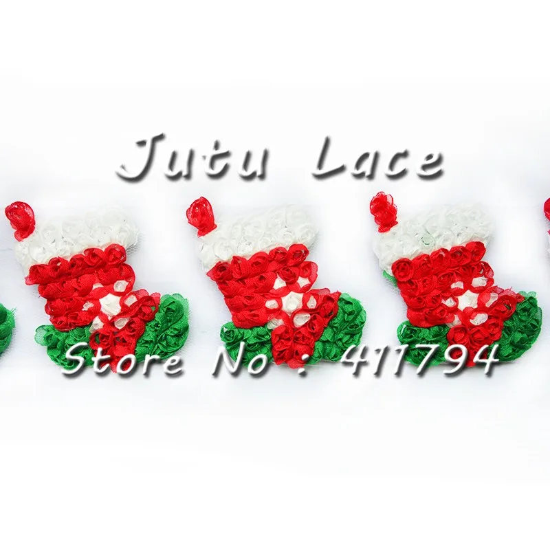 50/лот 3 ''потрепанные шифоновые цветы, Рождество шифон отделкой для оголовье волос одежда аксессуары