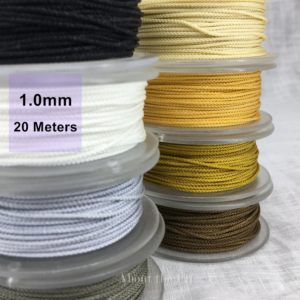 Nylon Cord 1mm 60Feet Braided Silk Thread For Jewelry Making Tassels  Macrame Rattail Thread DIY String Strap Rope Beads Bracelet