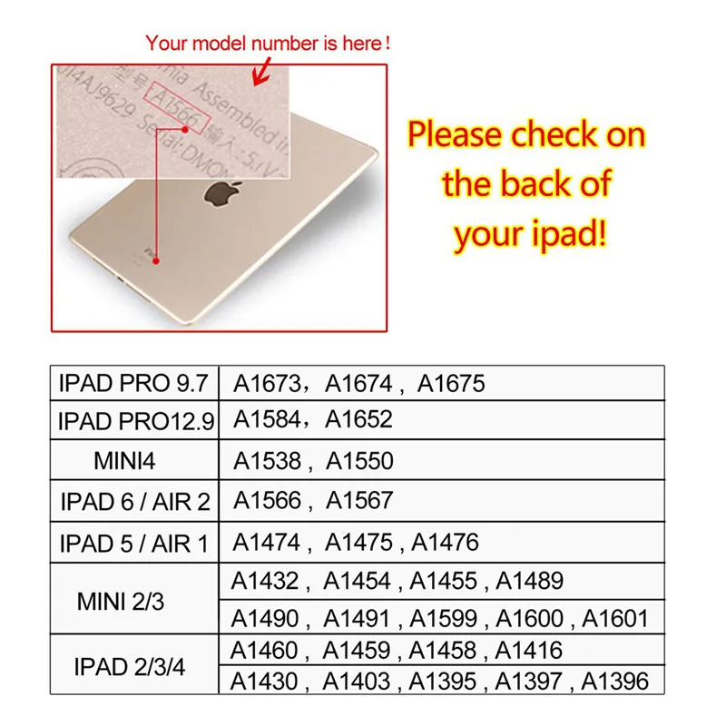 Высококачественный чехол для Apple iPad Air из искусственной кожи складной держатель 5