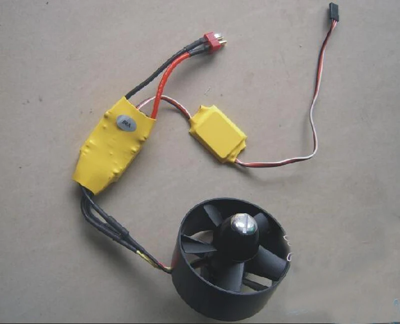 EDF 70mm Ducted Fan With Brushless 2850 Motor KV3500+50A Brushless ESC
