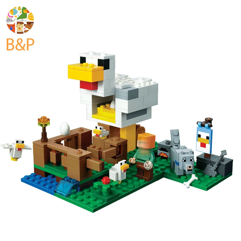 

21140 204pcs My worlds Series The Chicken house Model Building Block Brick Set Toys For Children 10809 Gift