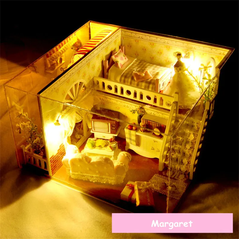 Милый семейный дом 3D головоломка DIY мебель миниатюрный кукольный домик Diy игрушки