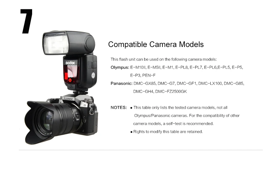 100% Original Godox TT685O 2.4G HSS 18000s i-TTL GN60 Wireless flash Speedlite Flash for OlympusPanasonic (9)