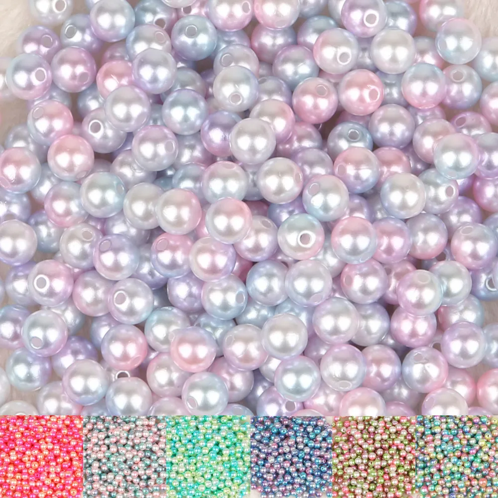 

500Pcs/Lot Size 4mm Multicolor Plastic Acrylic ABS Imitation Pearls Loose Beads for DIY Jewelry Handmade Findings Party Gift