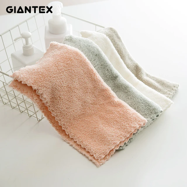 GIANTEX Small Soft Portable Microfiber Face Towel Bathroom Super Absorbent Thick Towels 30x30m U1870