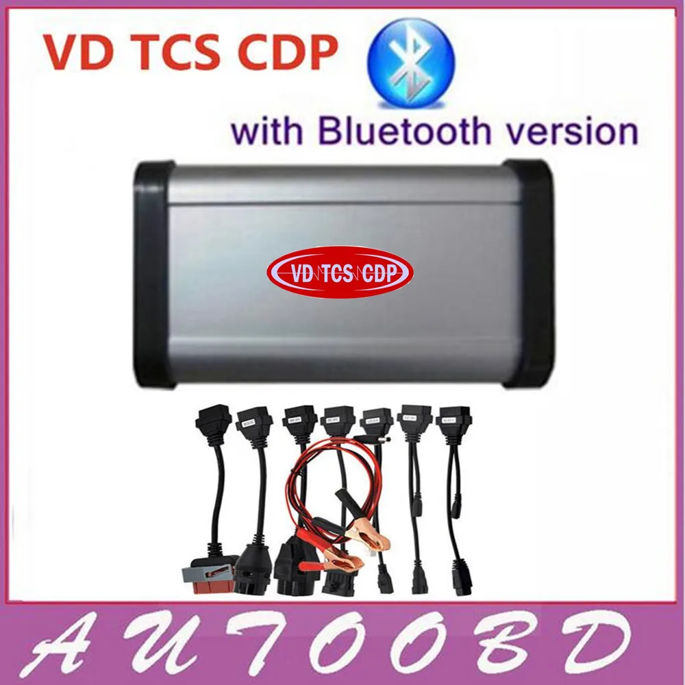 

2014.R2 software+ keygen ! Newest VD-TCS-CDP Pro With Bluetooth New VCI +8 PCS Car cables for CARs + TRUCKs 3 in1--DHL freeship