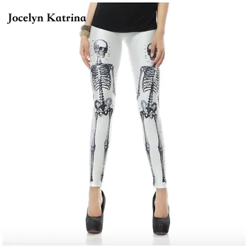 

Halloween ball show costumes European and American high waist elastic leggings body skull movement gym yoga pants