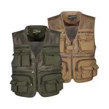 New Men’s Waistcoats Fly Fishing & Photography Vest Outdoor Sports & Entertainment Series Jackets Clothes Breathable mesh