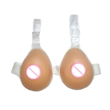 

Tear Drop Shape With Straps on realistic silicone breast forms B-C Cup For Transsexuals Full Boobs Cross Dresser False Boobs
