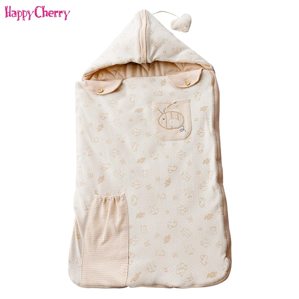 

2018 Hot sale Autumn Winter Newborn Baby Organic Sleeping bag 3D Heart shape Infant Children baby Keep warm anti-kick with Poket