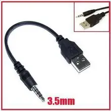 2pcs USB adapter to Aux. 3.5mm cable Usb Male To Aux 3.5mm Male Jack Cable