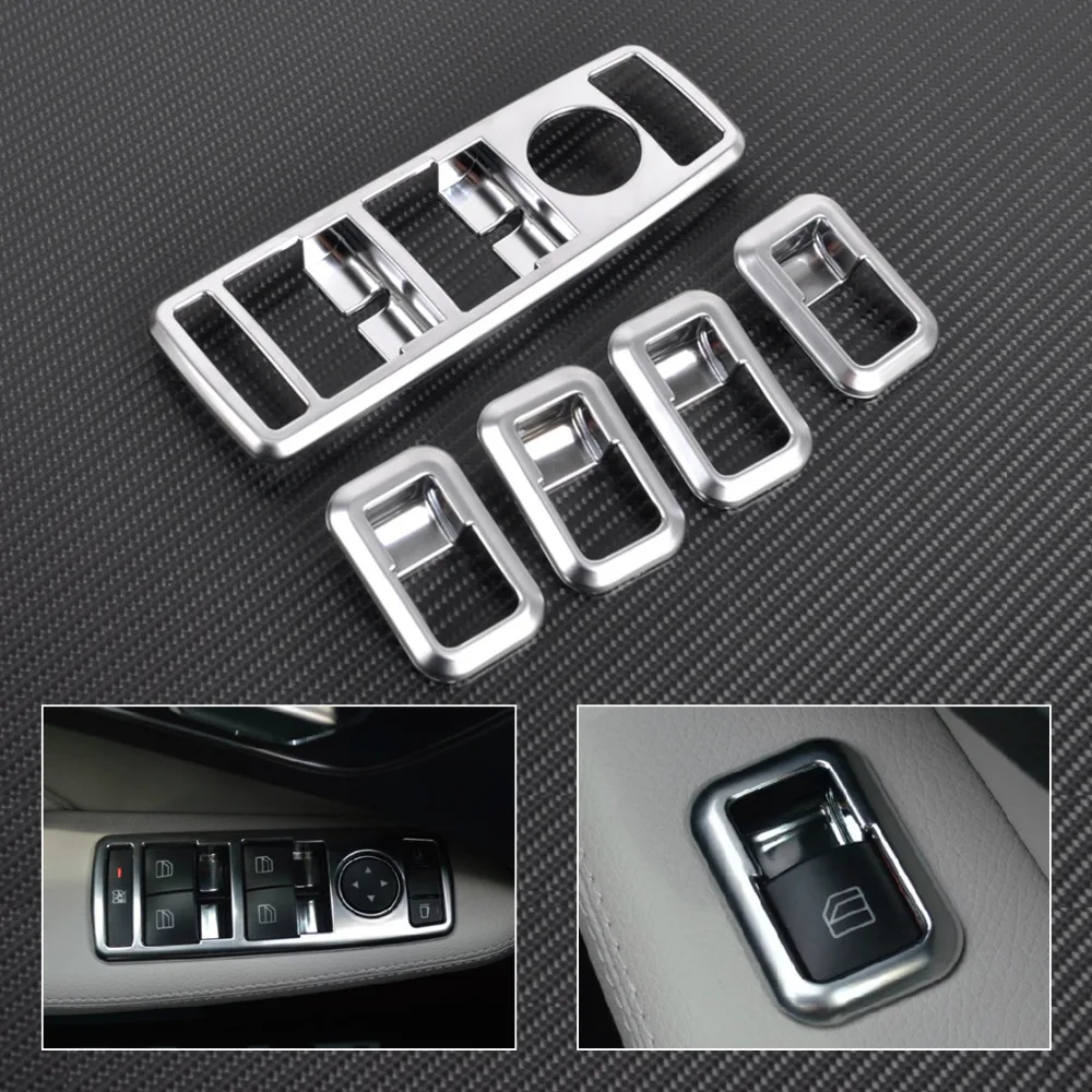 

CITALL Car Interior Matt Chrome Door Window Switch panel cover trim for Mercedes Benz C GLK Class W176 W246 W204 W212 W218 X204