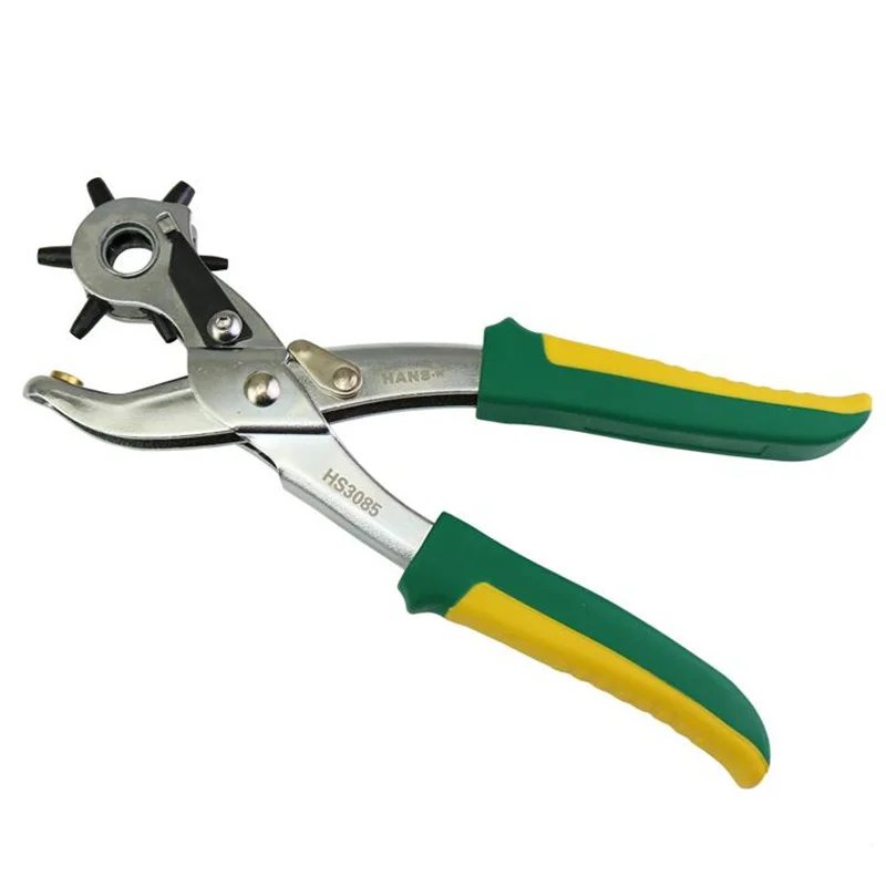 6 Hole Size Belt Puncher Leather Punching Pliers Multifunction