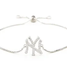 Золотая, серебряная цепочка micro pave cz Циркон кубический цирконий веревочный браслет с регулировкой макраме Круглый браслет xt3 буквы модные ювелирные изделия