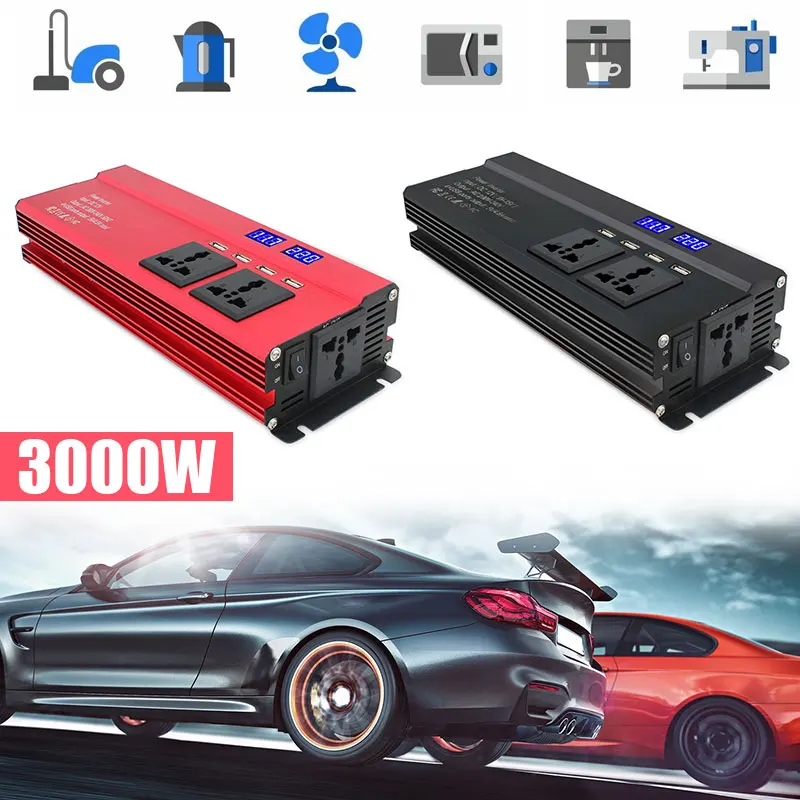 

Car Inverter Auto Inverter High Performance Converter 3000W Peak Transformer Vehicle Power Supply Charger