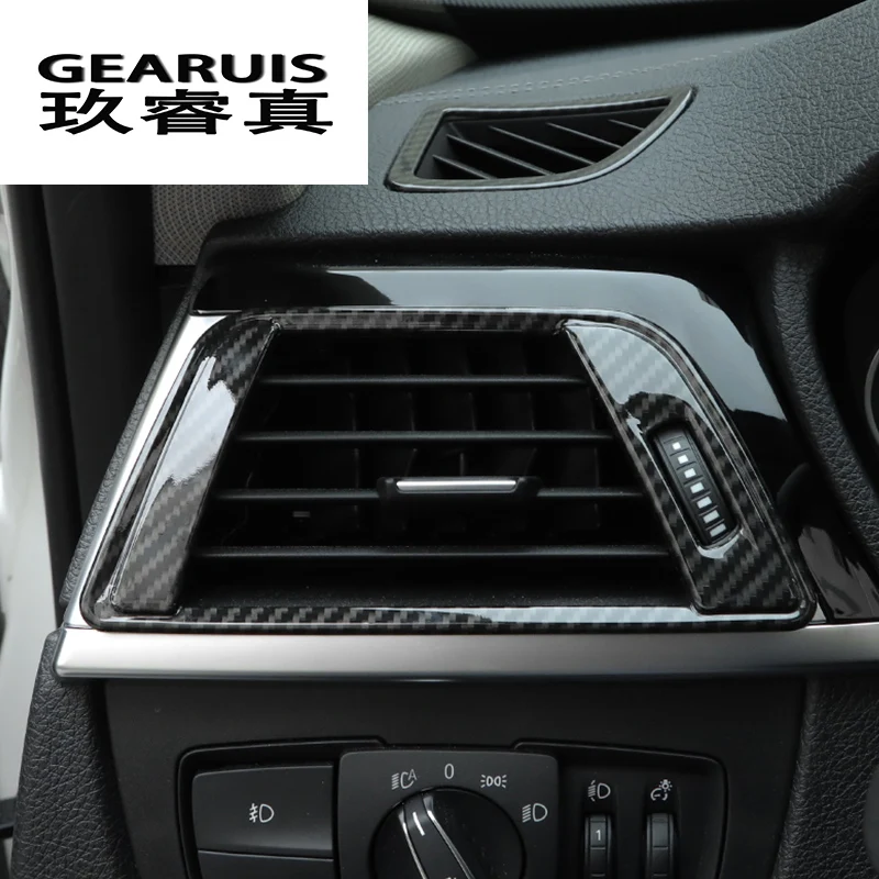 

Car Styling Carbon fiber AC Air Conditioner Vent Outlet panel Covers Stickers For BMW 3 Serise F30 3gt F34 Interior Accessories