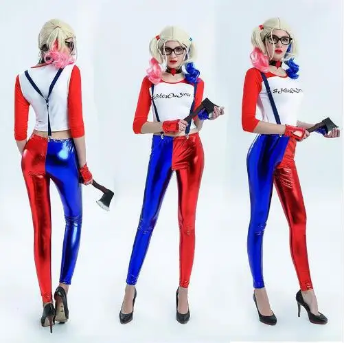 Suicide Squad Harley Quinn Cosplay Costume Halloween Costumes For Adult Women Costume Harley Quinn Cosplay Harley Suit 2017