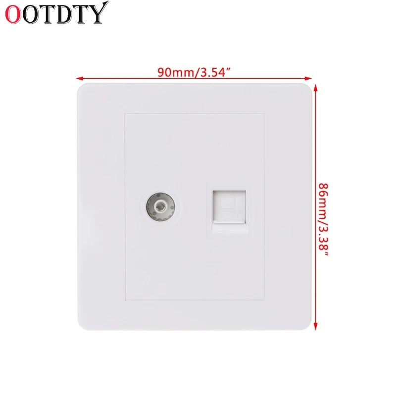 Сетевой адаптер OOTDTY RJ45 + Коаксиальная ТВ антенна настенное крепление выходная
