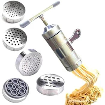 

Manual Noodle Maker Press Pasta Machine Crank Cutter Fruits Juicer Cookware With 5/2 Pressing Moulds Kitchenware Set