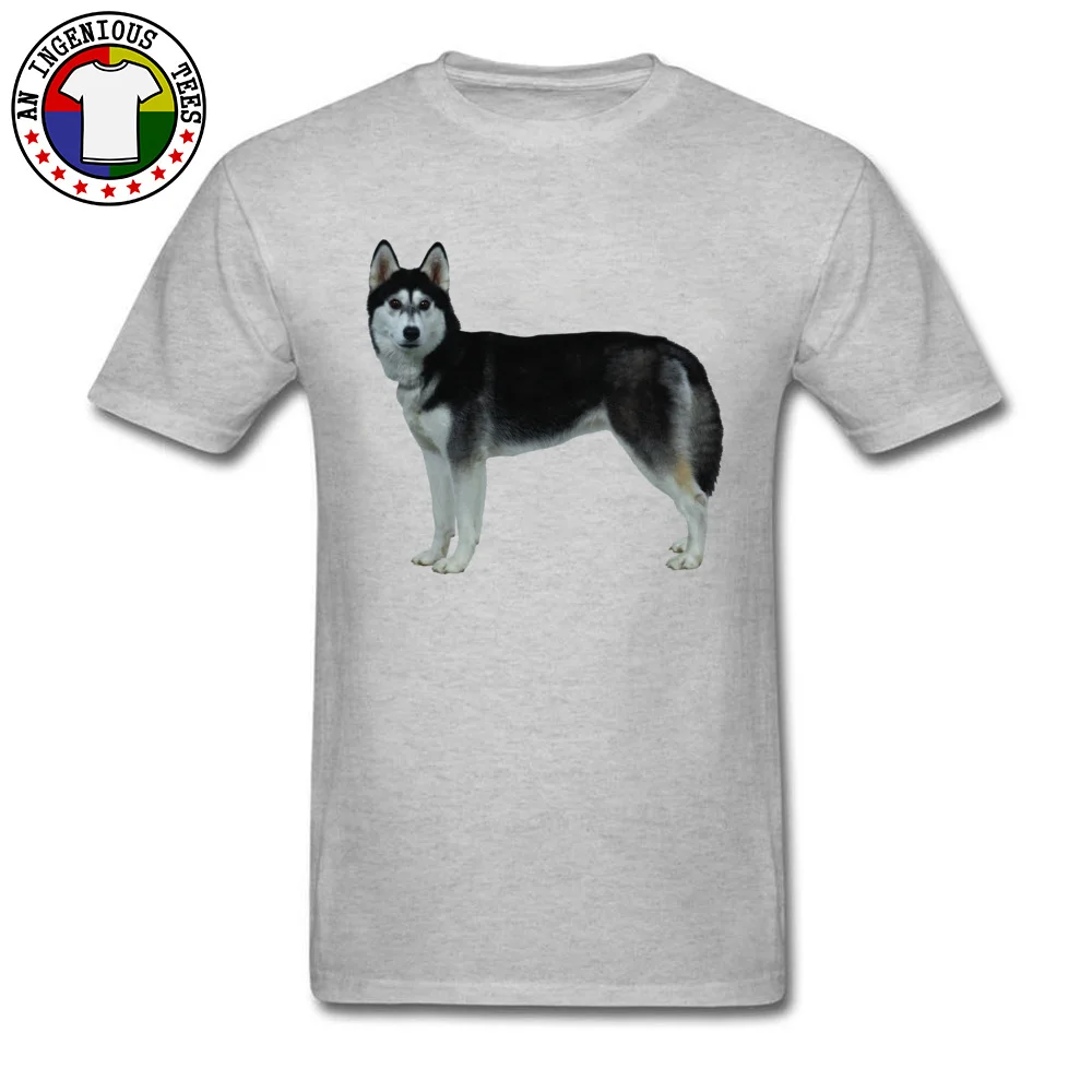 Dog comfortable Father Day Pure Cotton Crew Neck Man Tops T Shirt Fashionable Tops T Shirt On Sale Short Sleeve T Shirt Dog grey