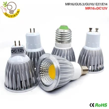 COB светодиодный bombillas e14 Светодиодный светильник E27 светильник лампочка GU10 GU5.3 AC220V 9 Вт, 12 Вт, 15 Вт, MR16 12v светодиодный lampada для домашнего украшения ампулы