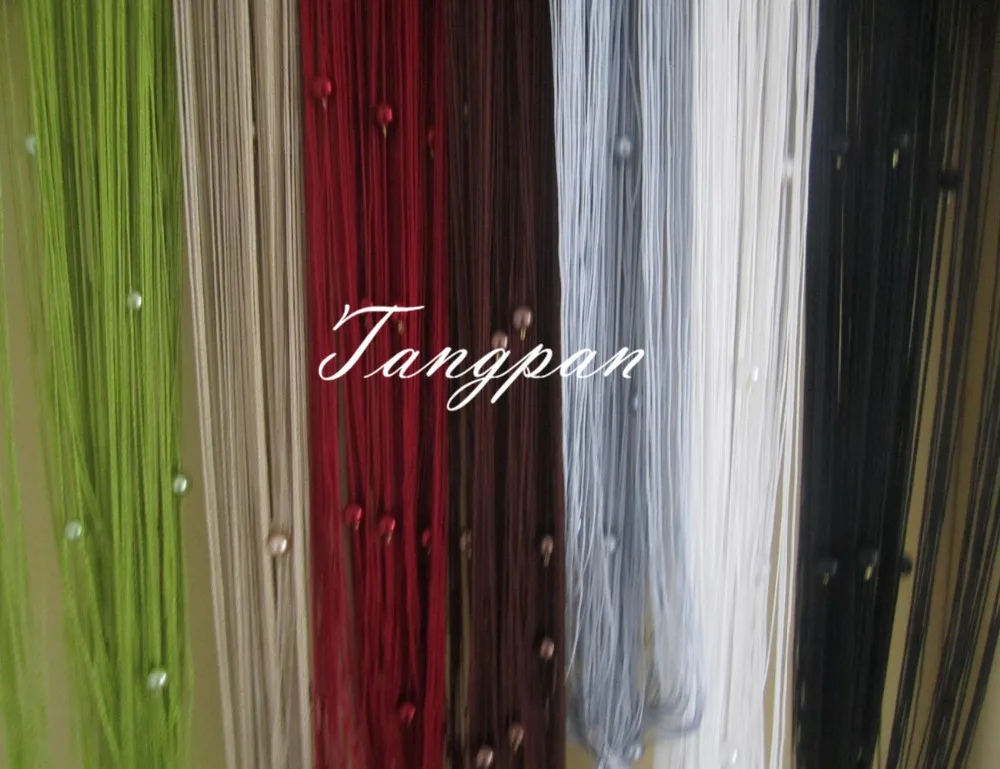 Tangpan, 100 см X 200 см, 7 цветов, круглые жемчужные бусины, декоративные двери, занавески, перегородки, оконный экран