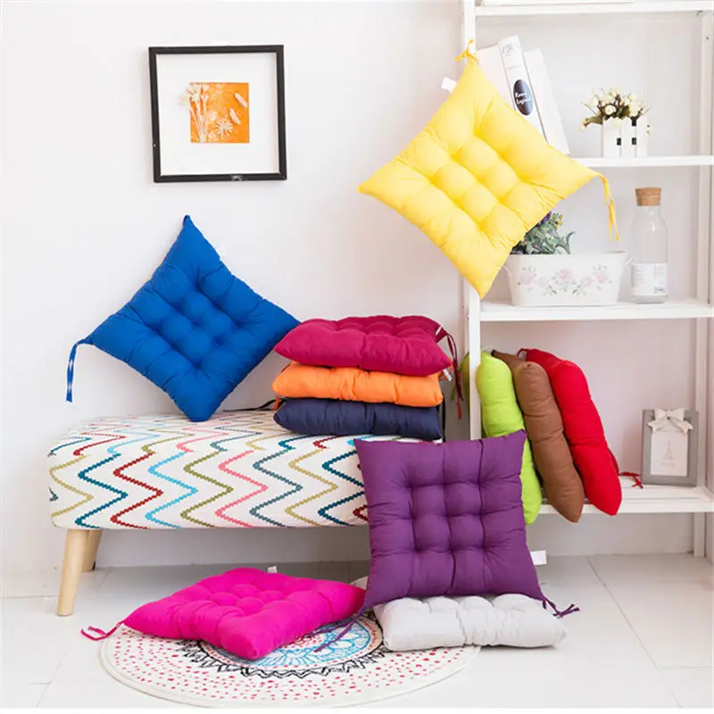 

Soft comfortable Solid Home Office Decor Square Cotton Seat Cushion Pillow Buttocks Chair Cushion orthopedic seat cushion 40*40