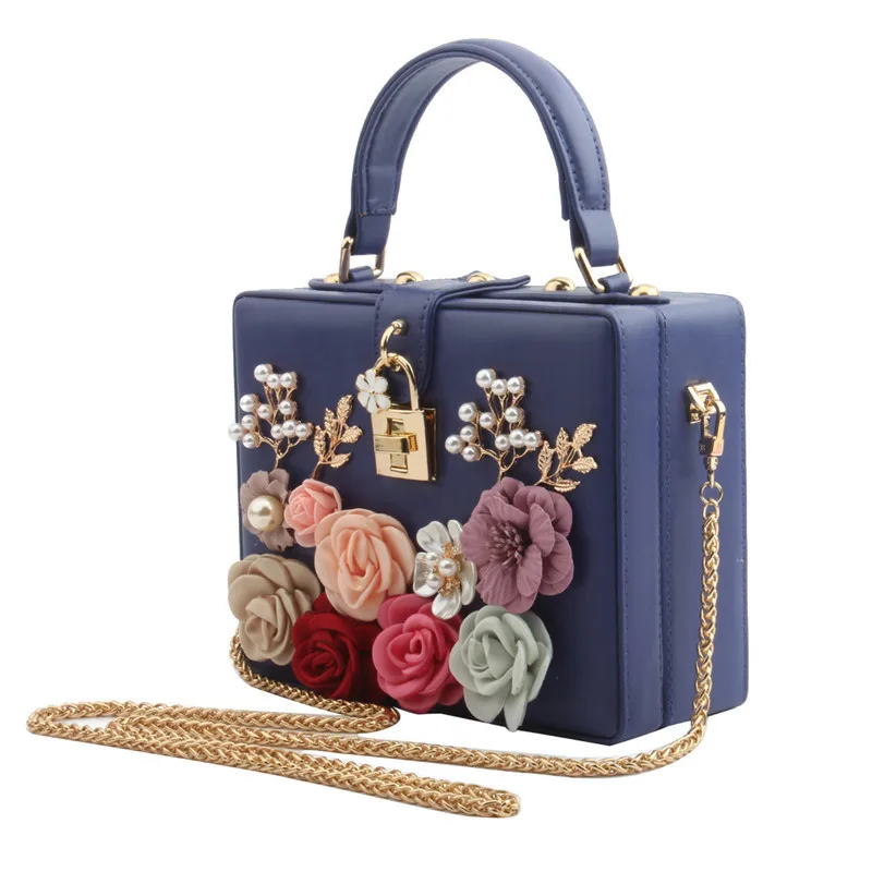 حقيبة يد فاخرة حقائب النساء مصمم الماس الكتف Crossbody أكياس سلاسل مساء رفرف حقيبة السيدات صندوق زهور قفل مخلب محفظة