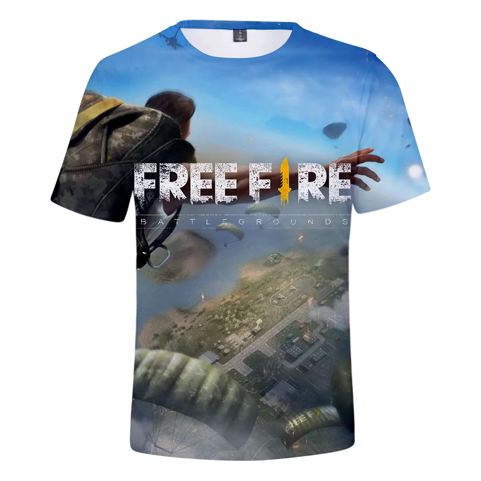 Мужская/женская футболка с принтом Free Fire летние дышащие футболки коротким