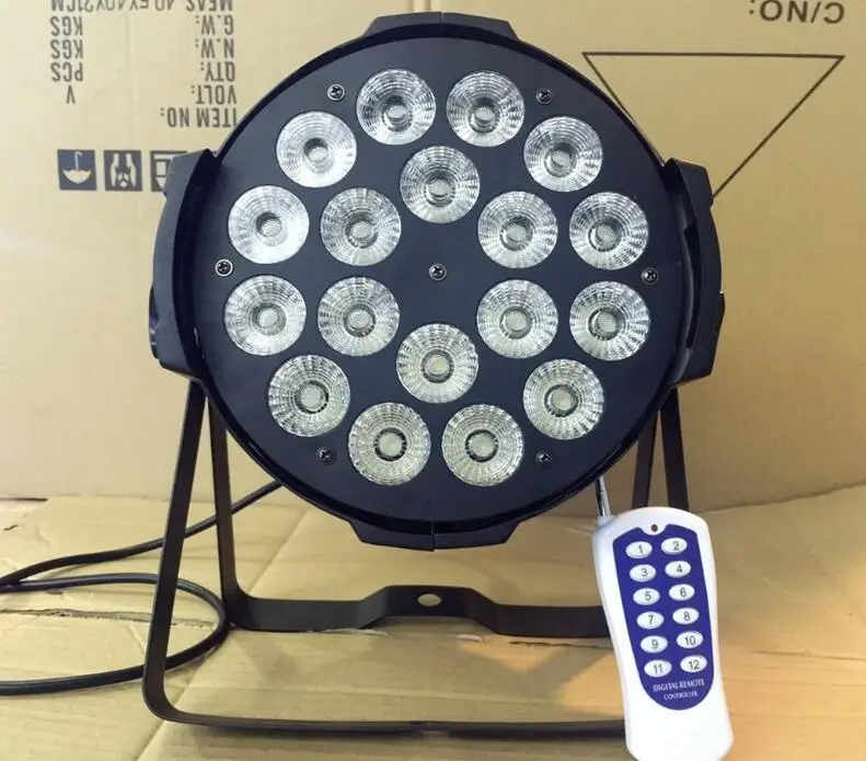 

18x12W Wireless remote control dmx light rgbw led par light DJ Par Cans Aluminum Shellt 6pcs/lot