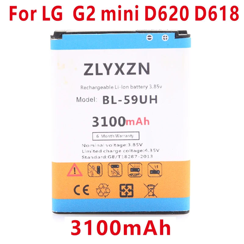 3100mAh BL-59UH Battery for LG G2 mini D620 D620R D620K D618 D315 F70 D410 L65 D285 | Мобильные телефоны и аксессуары