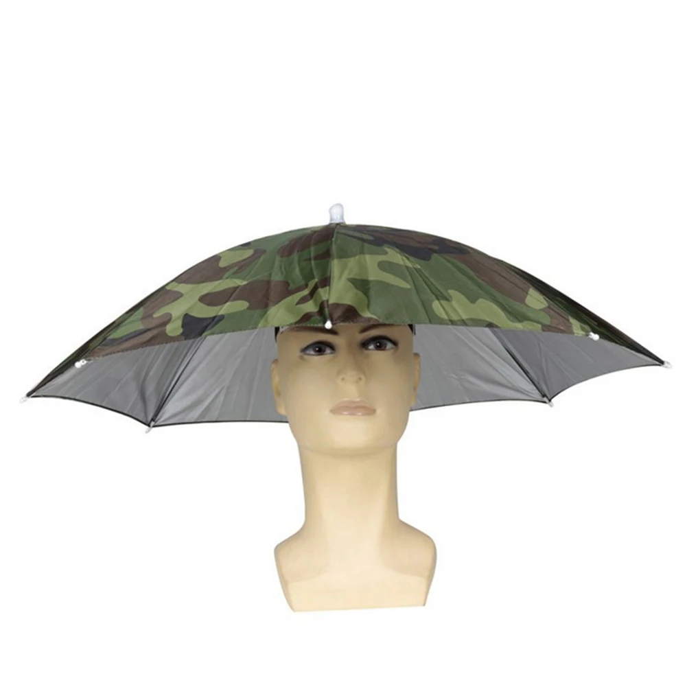 

Foldable Umbrella Hat Sun Shade Waterproof Portable Outdoor Beach Camping Hiking Fishing Festival Headwear Parasol Brolly