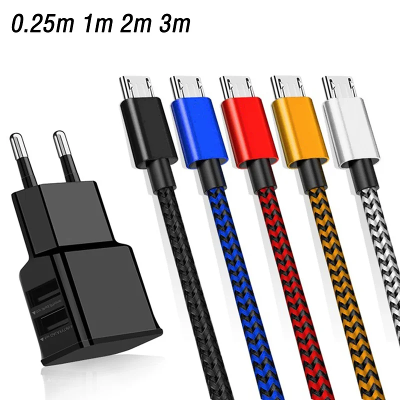 

0.2m Short 1m 2m 3m Long Micro USB Cable Micro USB Charging Wire Cord for Huawei Honor 20 Lite Xiaomi Redmi 7 6 Microusb Cabel