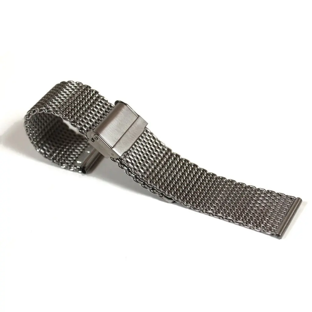 

Silver-Tone Stainless Steel Mesh Watch Band 20mm
