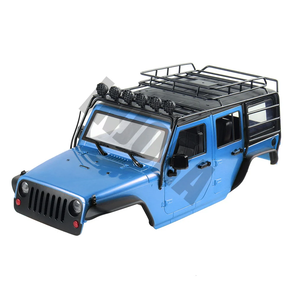 INJORA 7 цветов 313 мм корпус колесной базы+ клетка для 1/10 RC Гусеничный Jeep Wrangler Axial SCX10 SCX10 II 90046 - Цвет: Blue