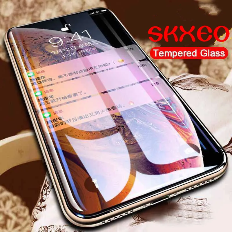 10H Защитное стекло для iPhone X XS XSMax XR закаленное передняя защита экрана плёнка