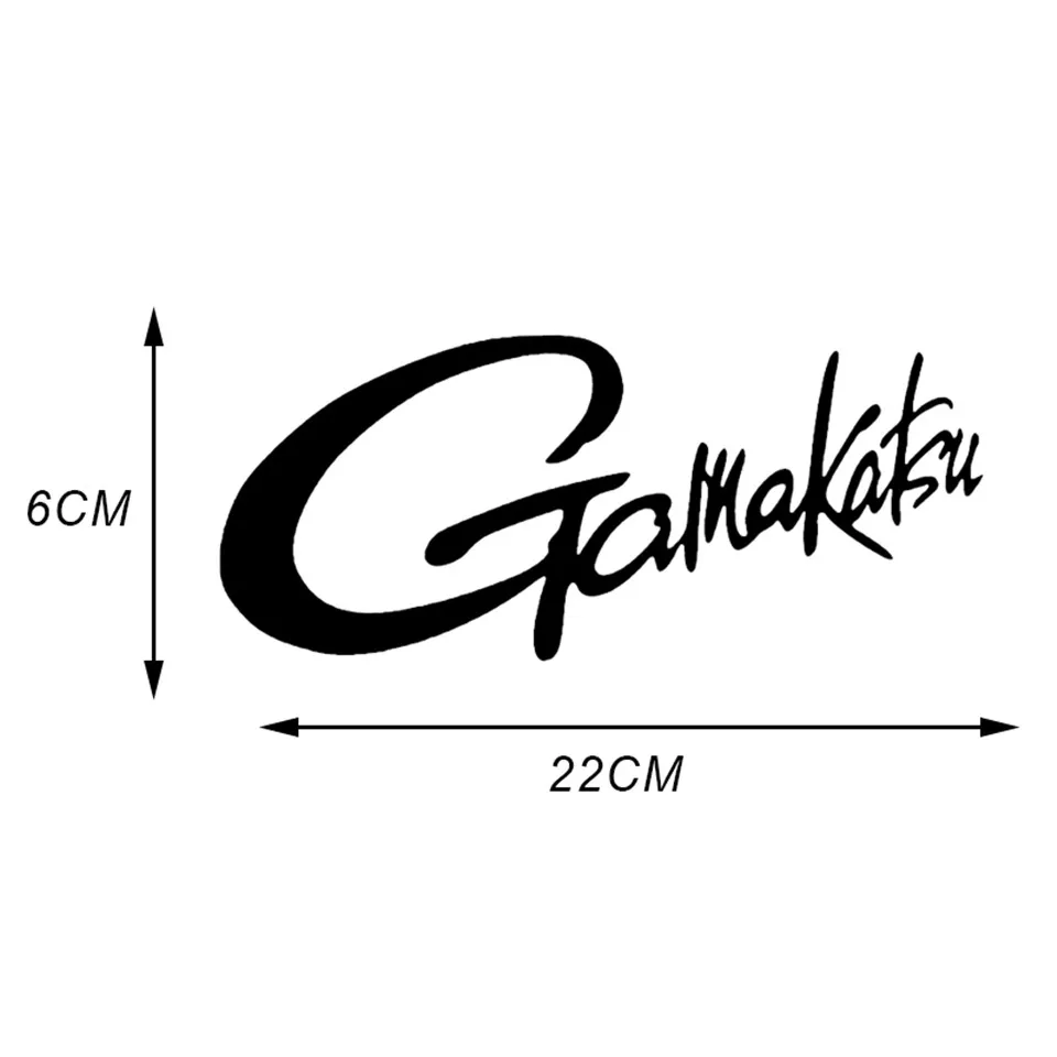 1PCS Personality Fun Car Stickers GAMAKAKU Outdoor Sports Fishing Car Styling Stickers BlackSilverlaser (1)