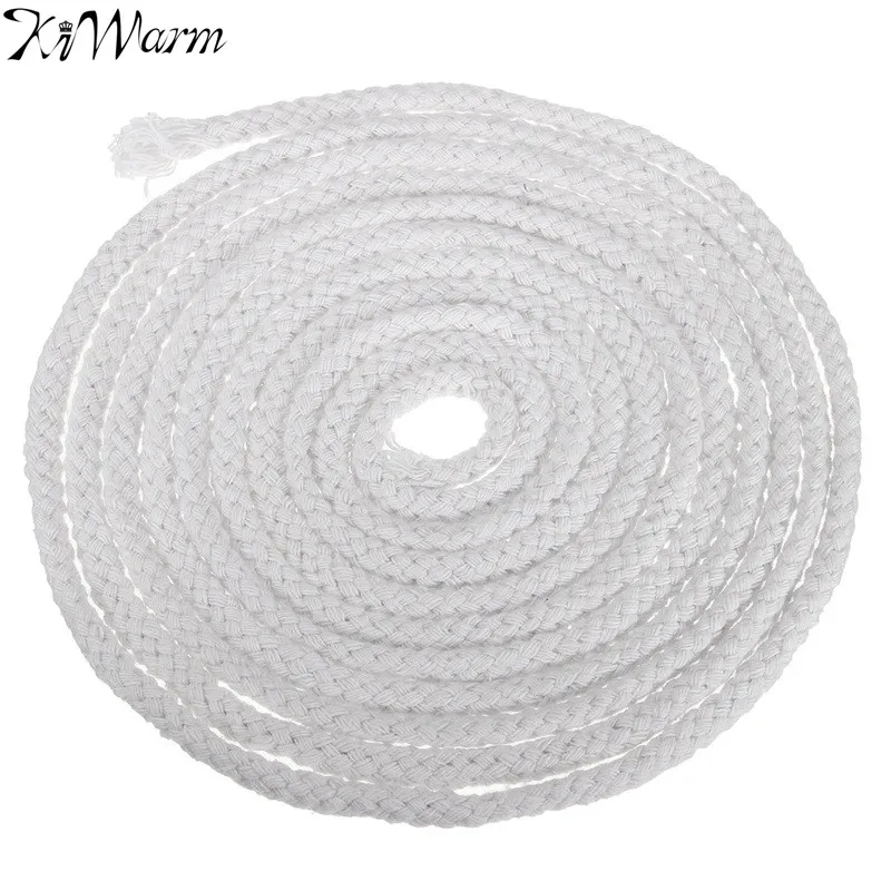 KiWarm Practical 3 Meters Dia. 6.3mm Round Cotton Wick Kerosene Burner Stove Lighting Alcohol Lamps Oil Lamp DIY Material