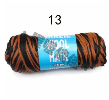 Бразильские шерстяные волосы, африканская пряжа для плетения волос, 14 шариков/партия, можно заказать разные цвета в упаковке
