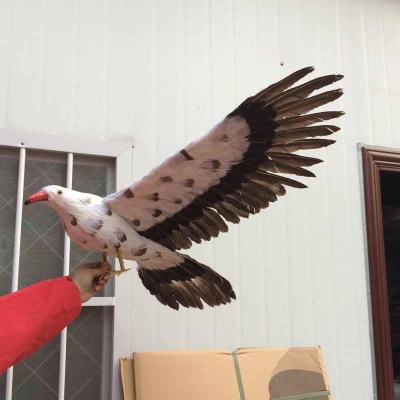 big new simulation Seagull model foam&fur wings seagull bird model about 45x90cm