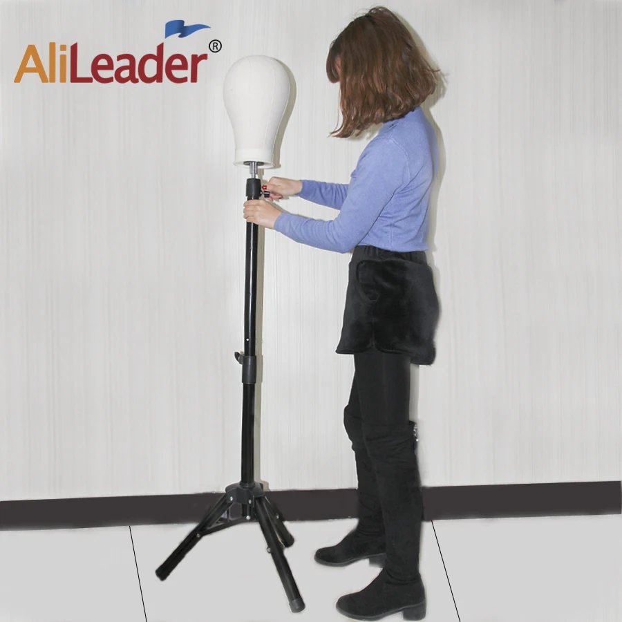 AliLeader Wholesale Price Tripod Stand For Mannequin Adjustable Tripod Wig Stands Holder Wig Making Tools Leg Strong Stable 1PC