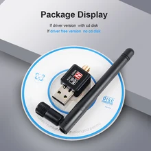 EASYIDEA USB Wifi адаптер 150 Мбит/с антенной 2 дБ USB WiFi портативная беспроводная сетевая карта 2,4G мини Wifi приемник для ПК ноутбука