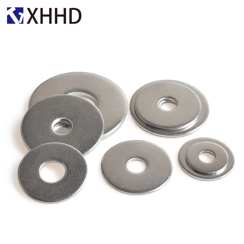 50Pcs 304 Stainless Steel Flat Machine Washer Plain Washer Gaskets M1.6-M14 **
