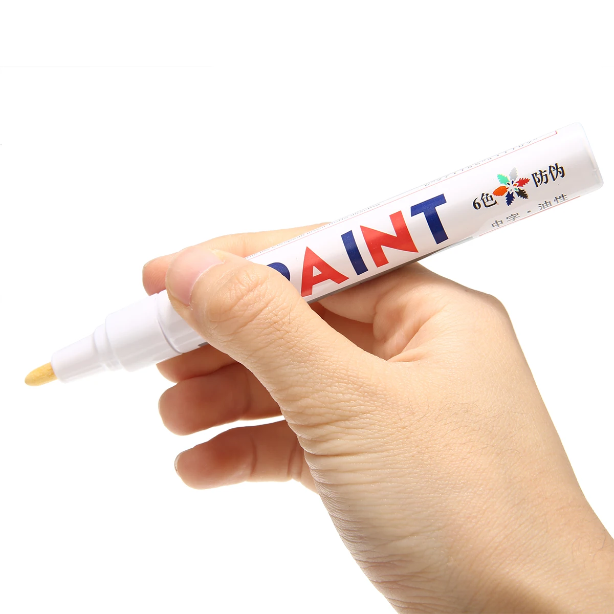 12pcs New White Marker Pens Waterproof Permanent Car Tyre Tire Tread Rubber Paint Marker Pen DIY Album Paper Stationery
