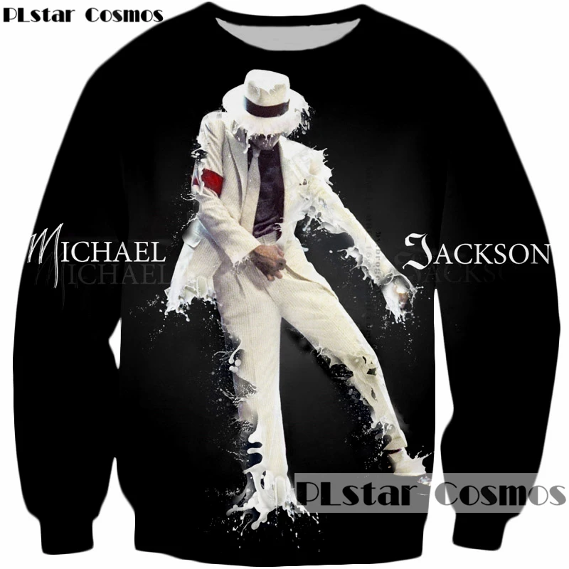 

PLstar Cosmos Fashion hoodies Men/Women Sweatshirt Pop king Michael Jackson Print Hip hop Crewneck Pullovers Drop shipping