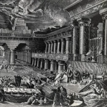Belshazzar's Feast And Fall Of Babylon  19th Century  Artist Unknown Poster Print (18 x 24)
